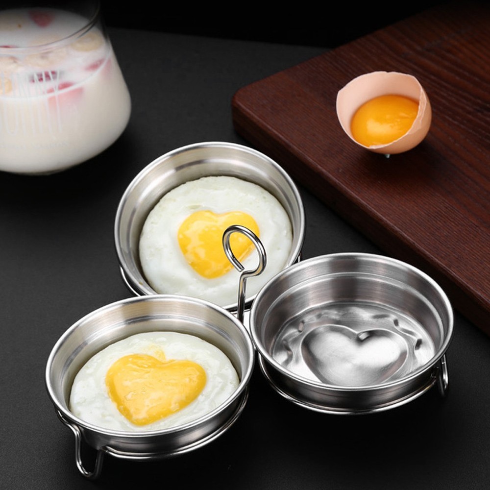 DIY Heart Shape Egg Mold Cooker For Kitchen Tools