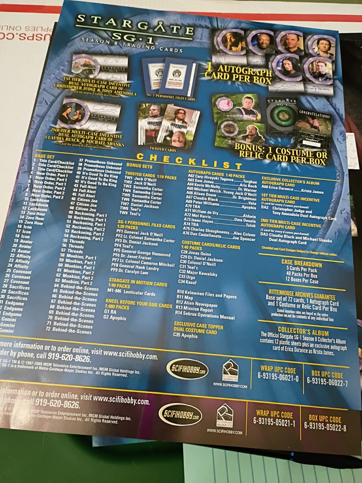 Lot Of 10 Stargate Atlantis 1,2,3 And SG1 6 7 8 9 10