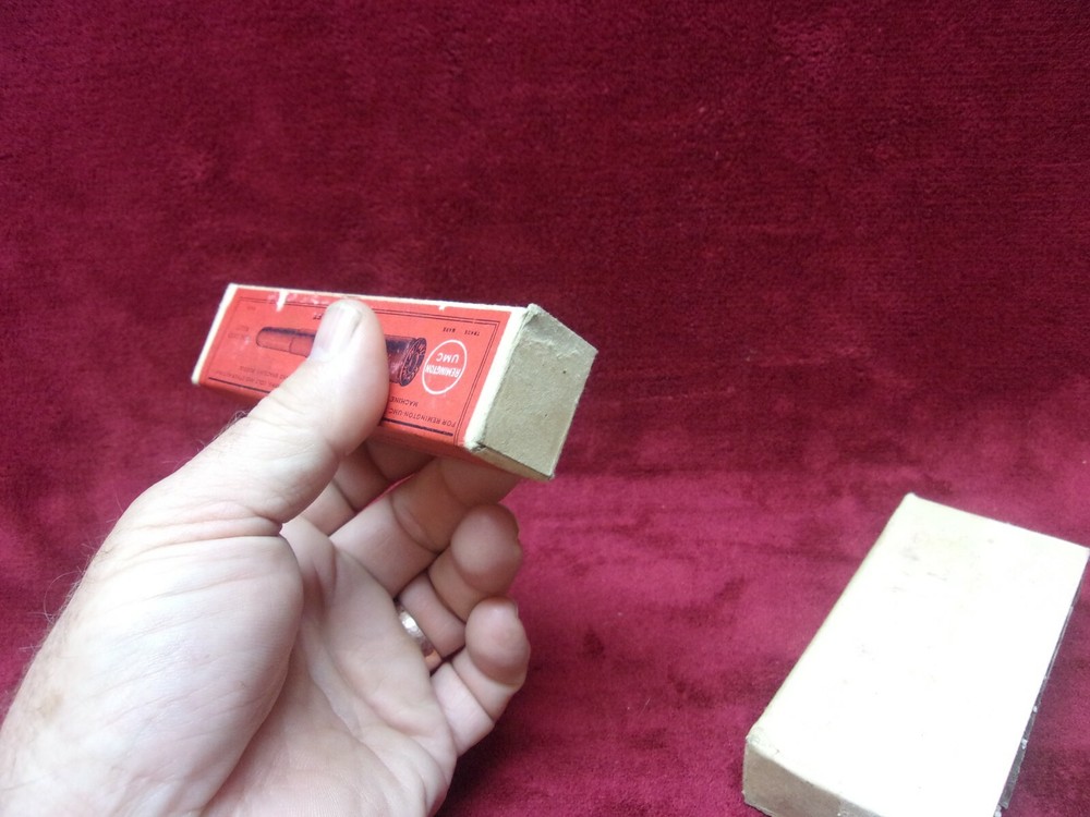 Vintage 2 Part Remington UMC 7mm Mauser Ammo Box, (Empty)