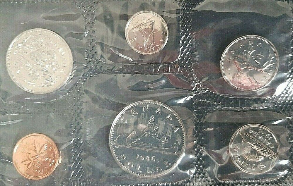1986 Canada Uncirculated Proof Like Set - in envelop & COA