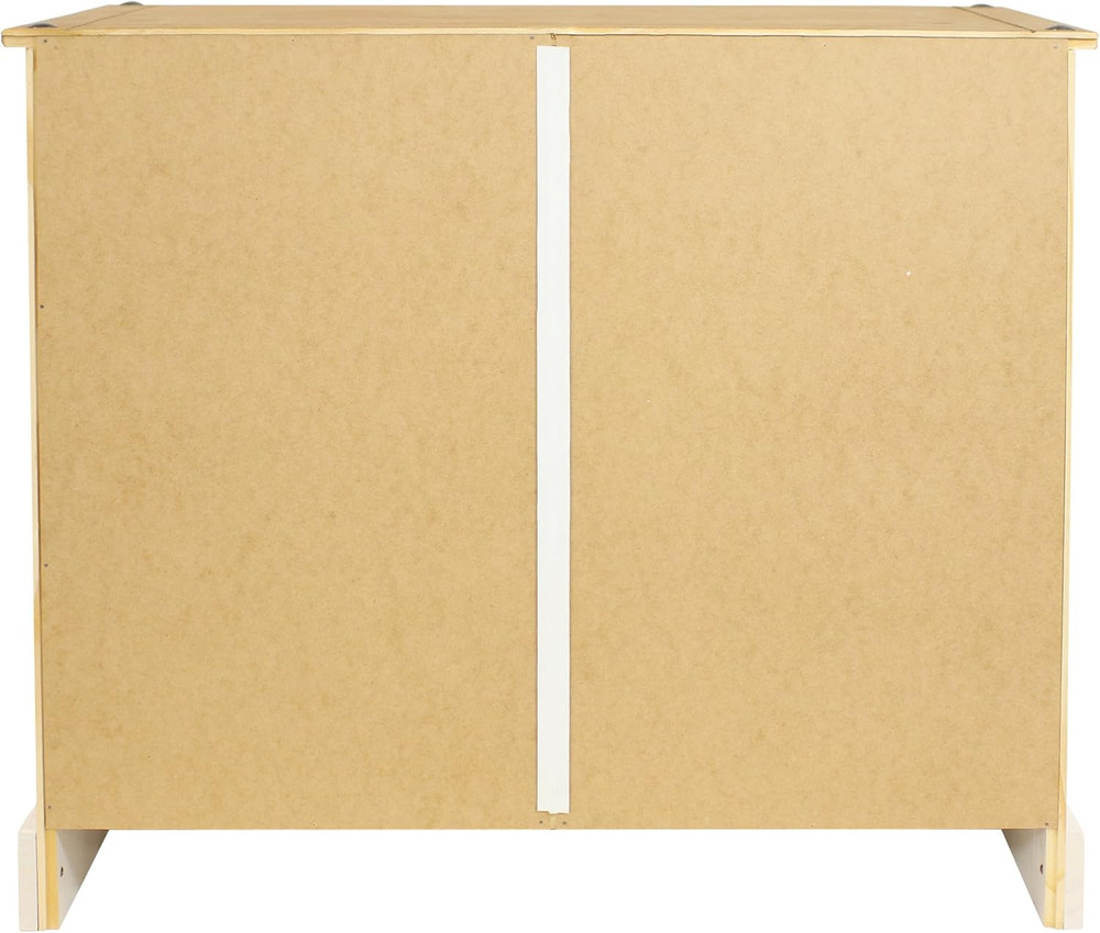 Sunnydaze 31.5" Kitchen Sideboard Cabinet - Solid Pine, 2 Drawers & Doors