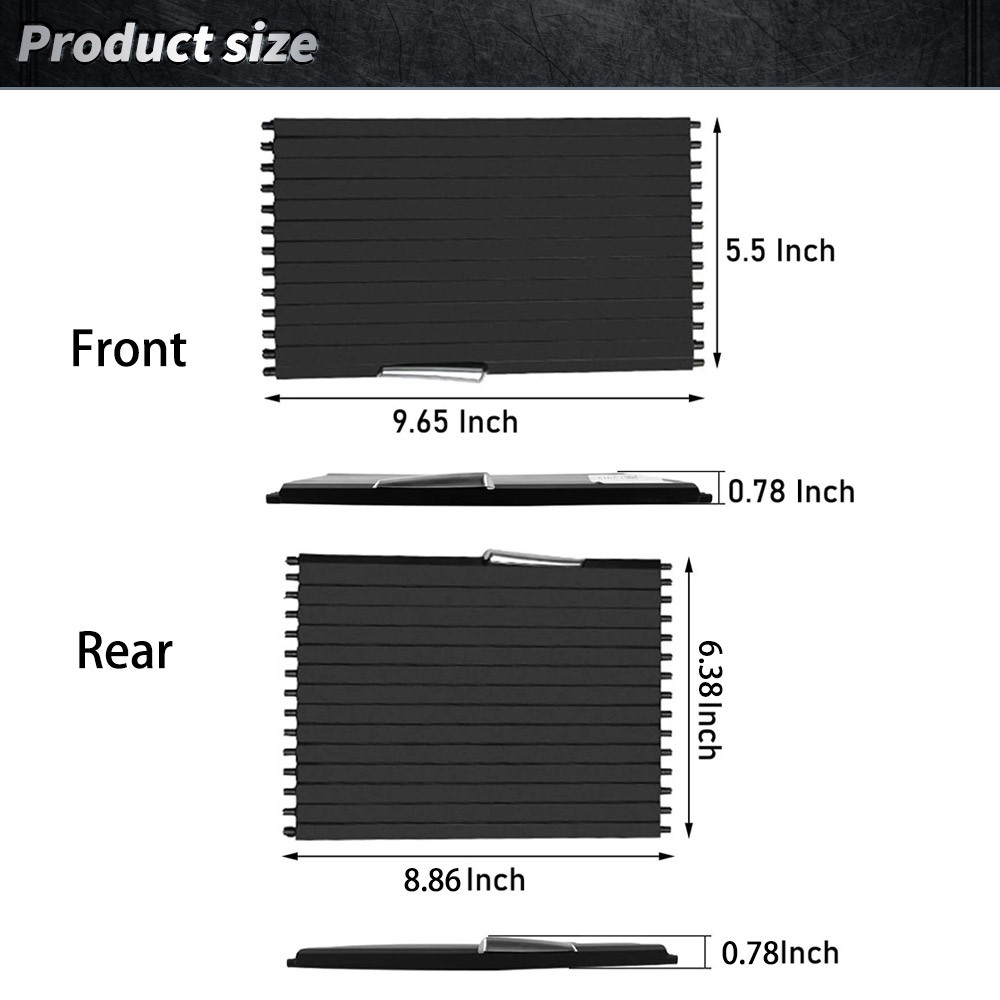2PCS Front Console Cup Holder Roller Blind Cover Kit For BMW X5 X6 E70 E71 07-14