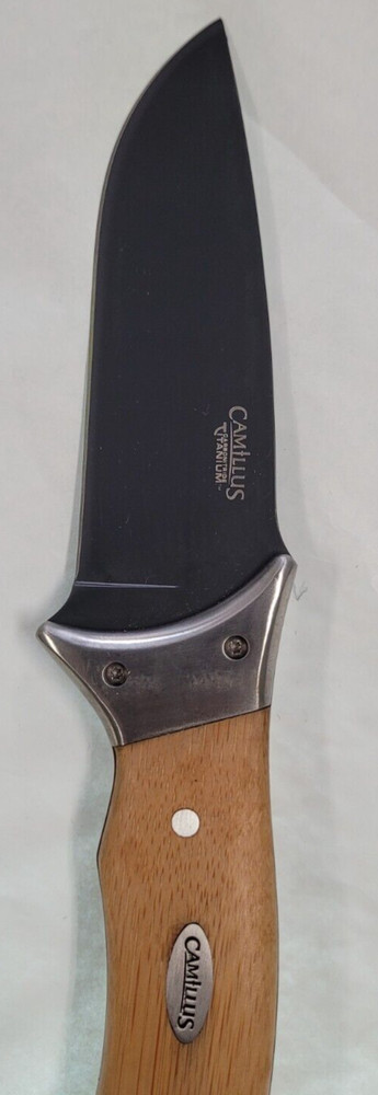 CAMILLUS Bamboo Handle 9.25" Fixed Blade with Canvas Sheath, FAST SHIPPING!
