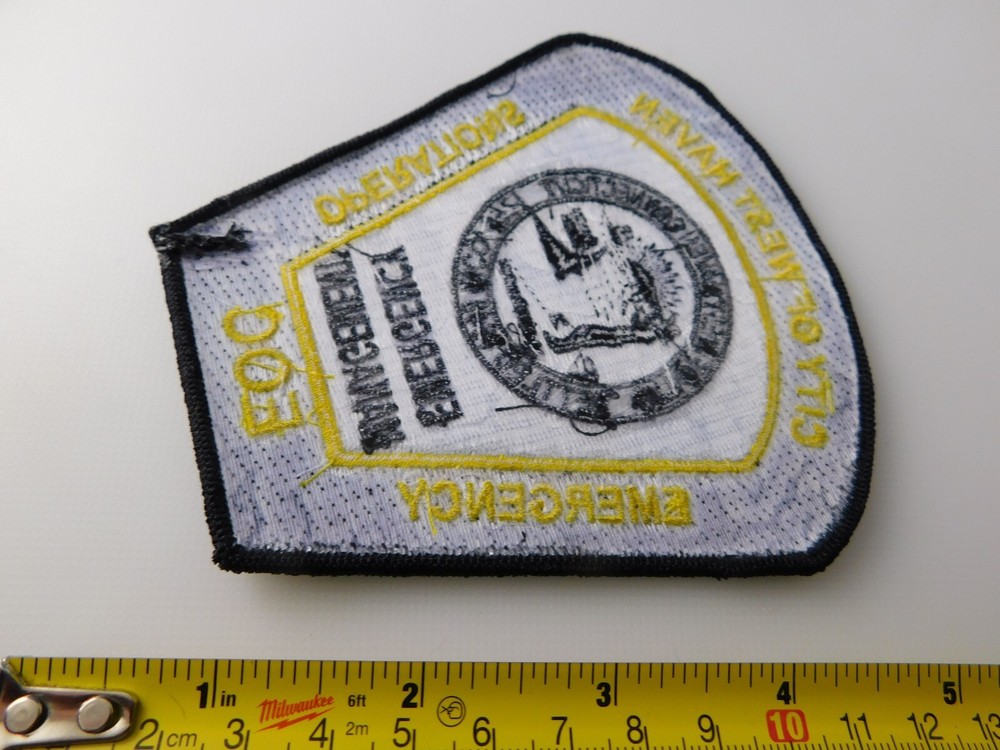 WEST HAVEN EMERGENCY OPERATIONS EOC CONNECTICUT PATCH SHOULDER CREST POLICE FIRE
