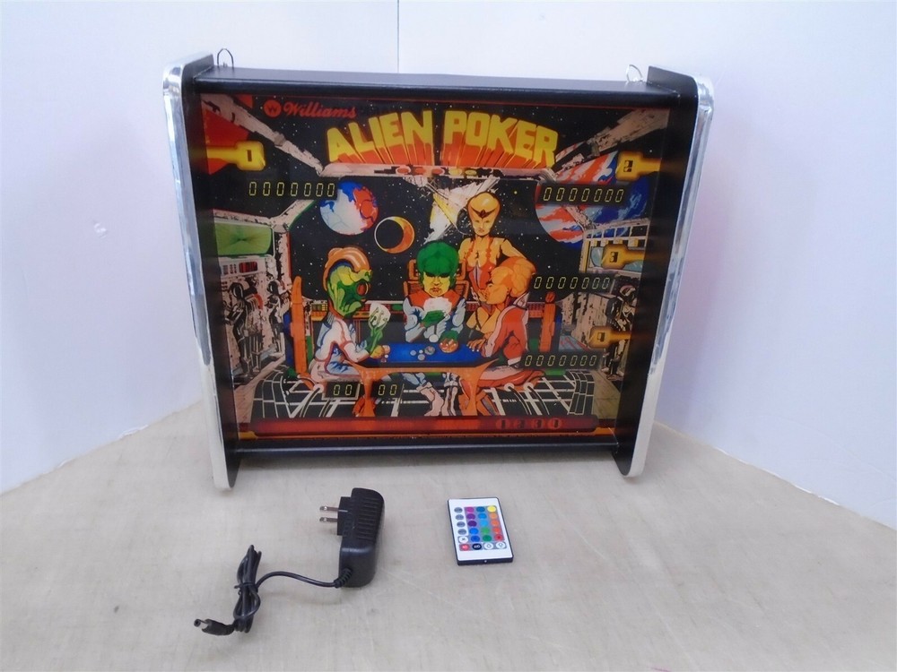 Williams Alien Poker Pinball Head LED Display light box
