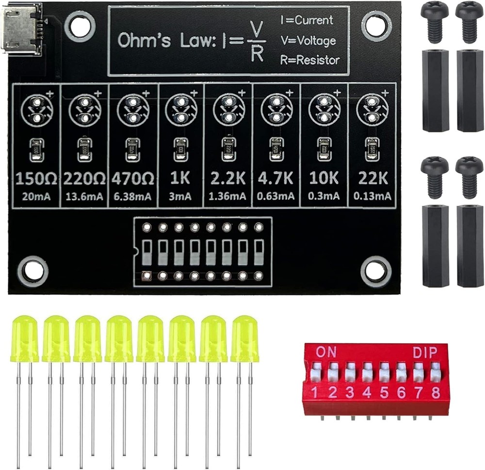 Soldering Practice Kit DIY Practical Electronic Circuit Project Resistor...