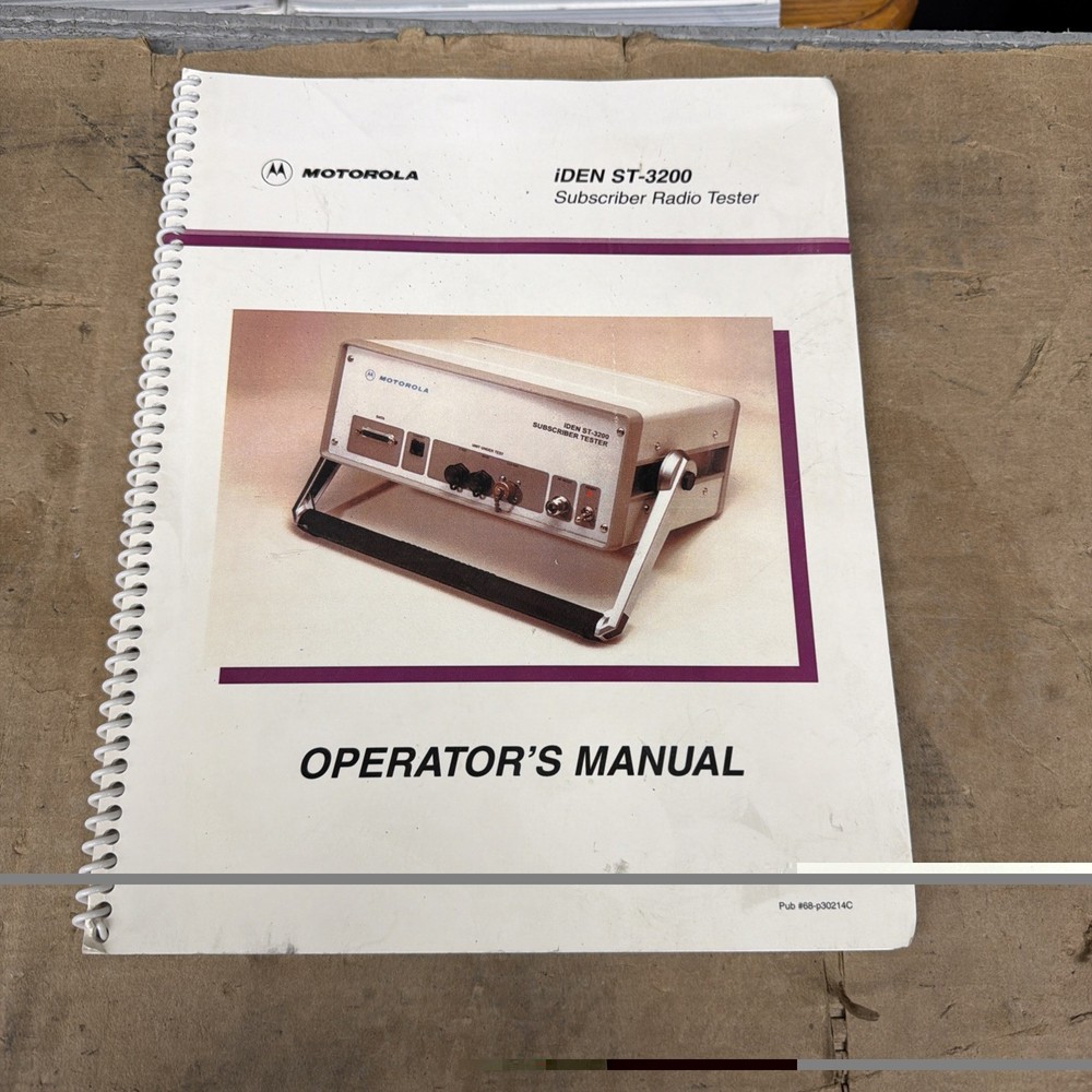 Motorola Iden ST-3200 Manual