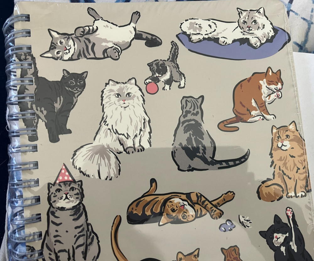 VERA BADLEY SMALL NOTEBOOK "A CATS LIFE"