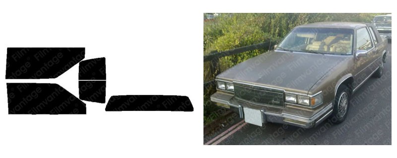 DUO CARBON CERAMIC PRECUT WINDOW TINT KIT FOR DEVILLE 2DR 85-89 SIDE + REAR