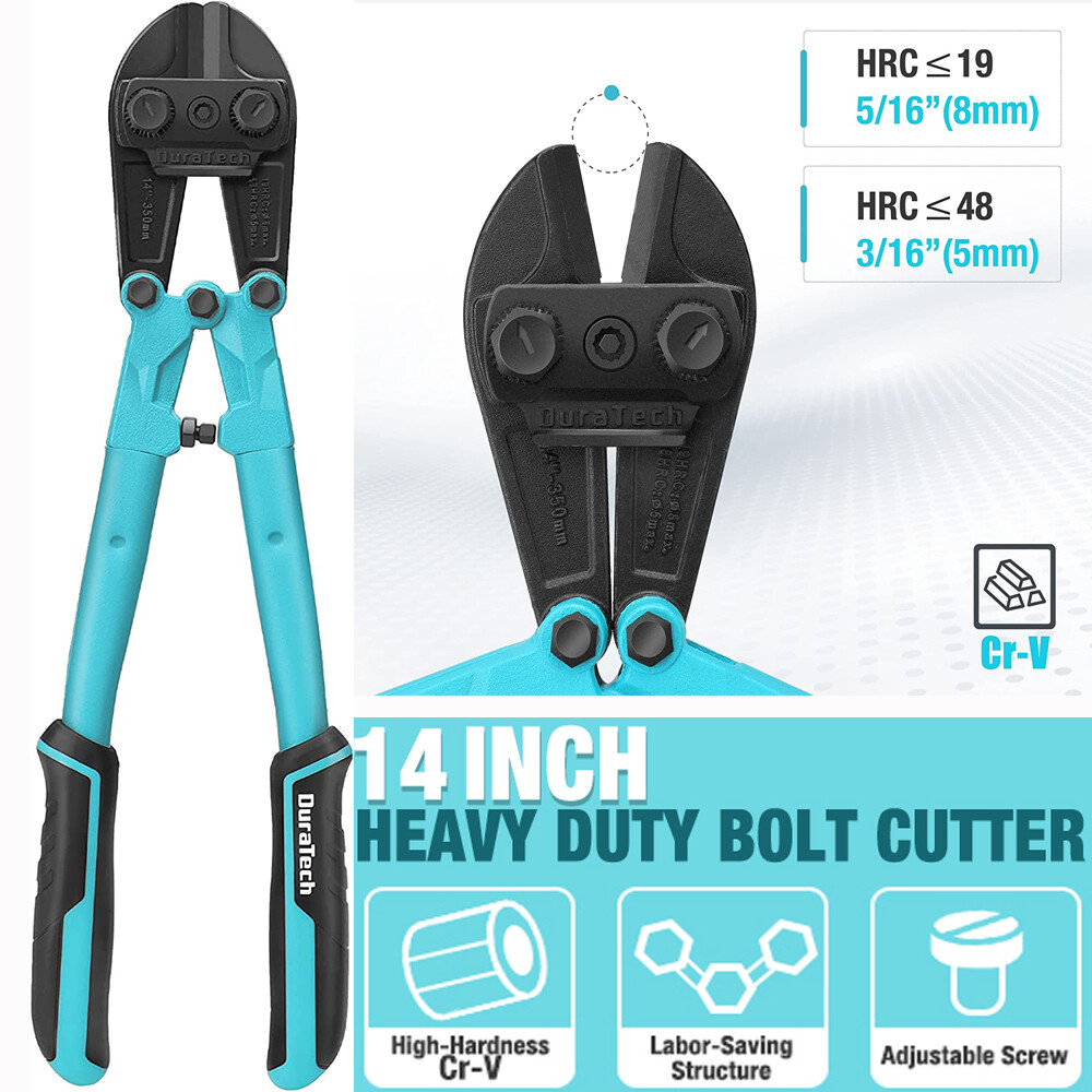 DURATECH Bolt Cutter Plier Heavy Duty w/Bi-Material Ergonomic Rubber Grip Handle