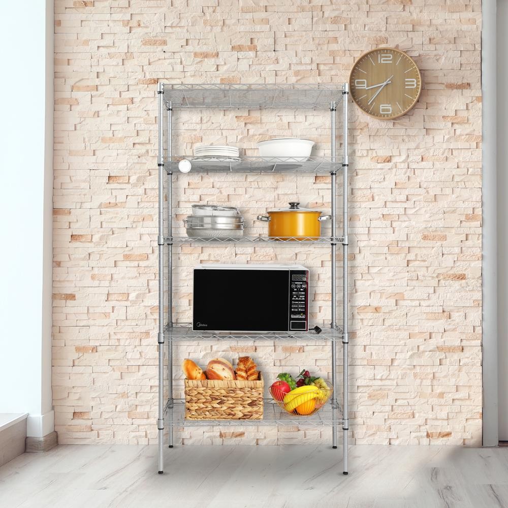 LEADZM 59" 5 Tier Layer Shelf Steel Wire Shelving Storage shelf unit