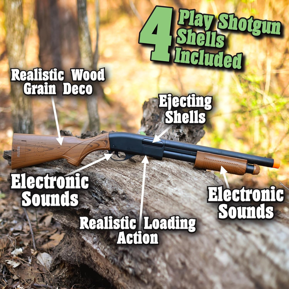 Pump Action Blaster – with Realistic Sounds and Ejecting Play Shells | Hunting R