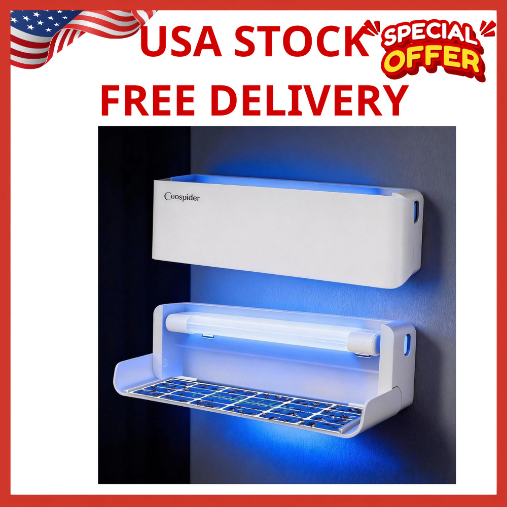 2 Pack Fly Trap Indoor, Fruit Fly Traps Wall Sconce UV Fly Light Bug Catcher for