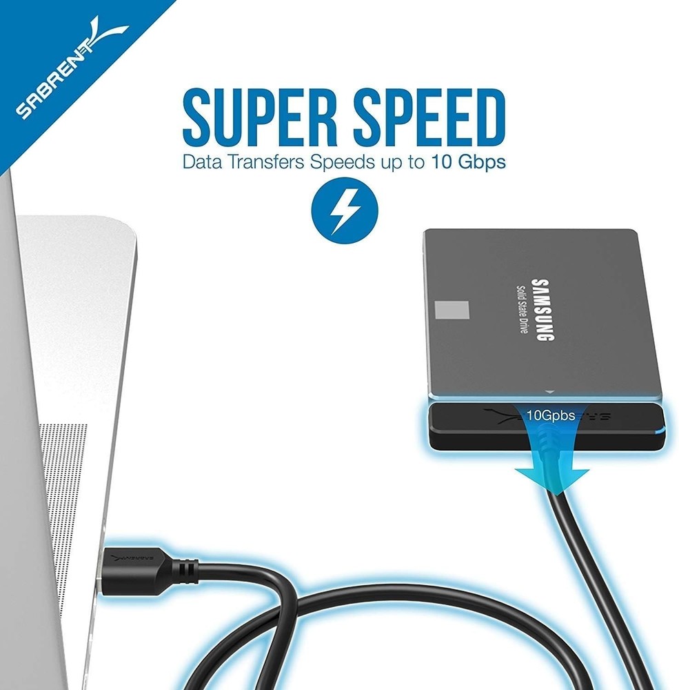 High-Speed 10Gbps USB 3.1 SATA Adapter with LED Indicators – For Laptops/Tablets