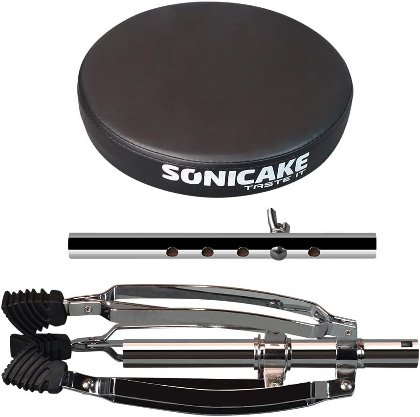 Compact Adjustable Drum Stool with Foldable Design - Perfect for Travel, Black