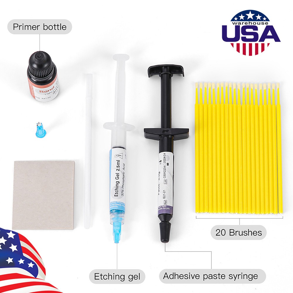 Dental Orthodontic Adhesive Brackets Bonding Light Cure Composite Resin Primer