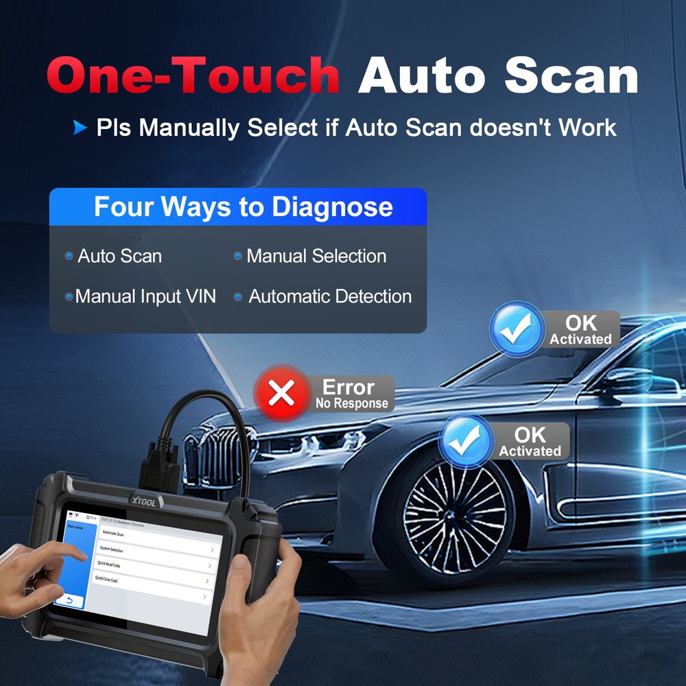 2024 XTOOL D5S OBD2 Scanner Car Code Reader Scan Tool FCA AutoAuth 15+ Services