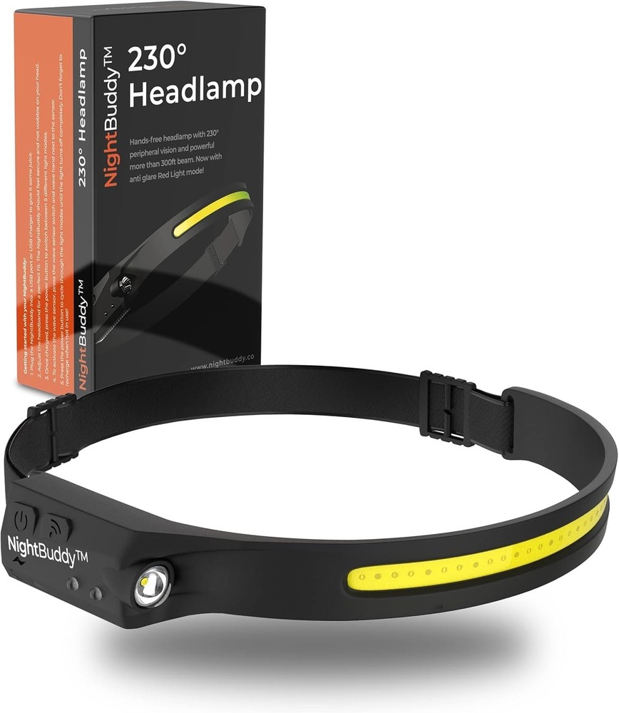 Bright Waterproof Headlamp - Adjustable Strap