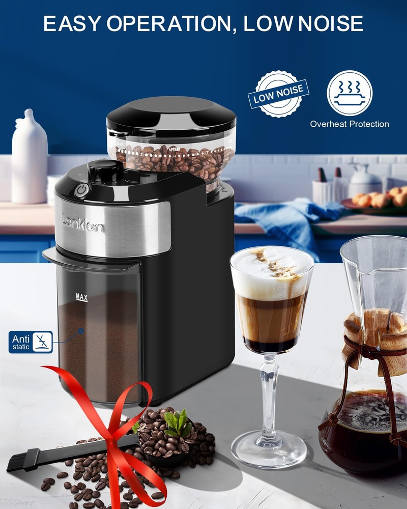 Burr Coffee Grinder Electric - Adjustable Burr Grinder with 28 Precise Grind Set
