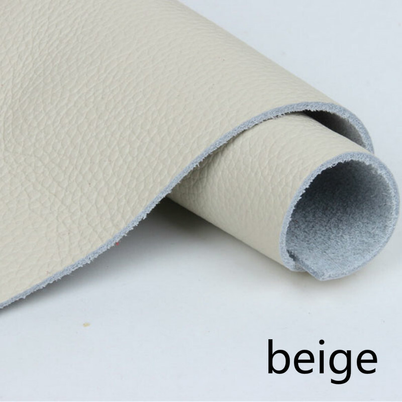 Genuine Thick Natural Cowhide Leather First Layer Lychee Grain Craft DIY