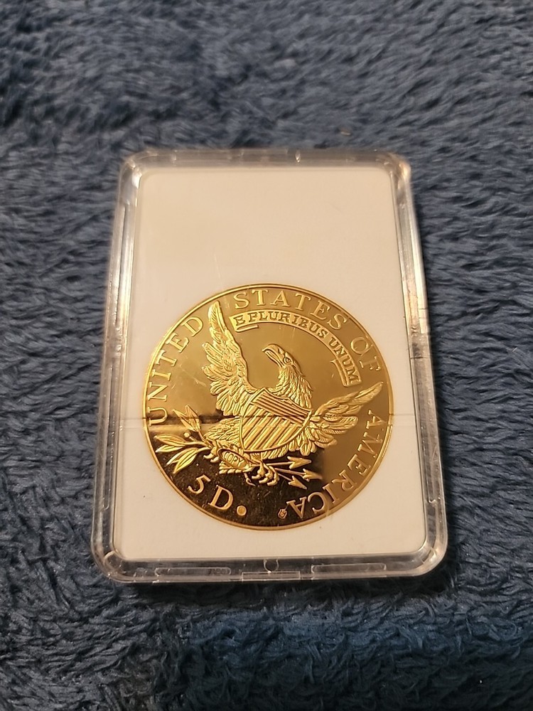 1822 Gold Plated Proof Liberty Head Double Eagle Copy