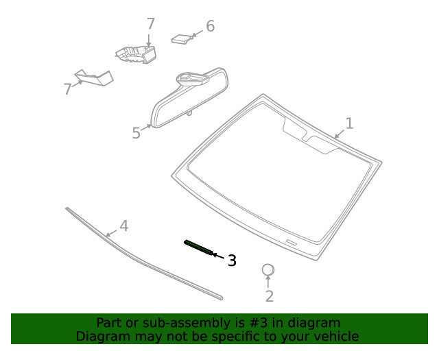 Genuine GM Windshield Weatherstrip 13227211