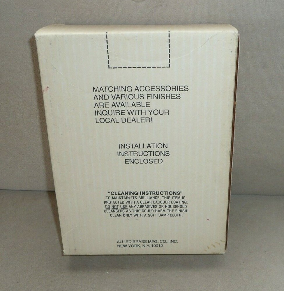 Vintage Allied Brass MFG Co Solid Brass Single Ring Style 1016 NIB NEW
