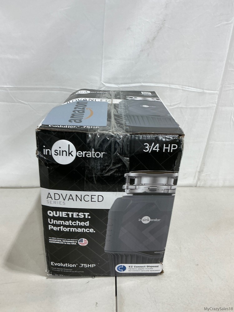 InSinkErator EVOLUTION 0.75HP 3/4 HP, Advanced Series, Red