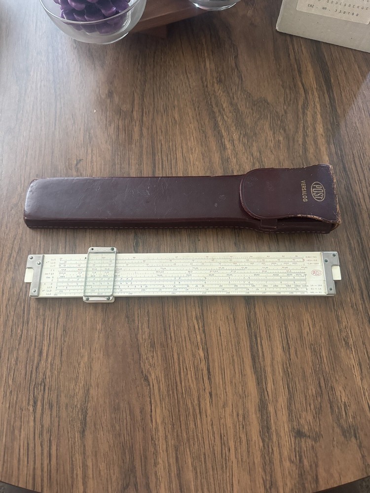 Frederick Post Co. Versalog 1460 Hemmi Slide Rule w/Leather Case
