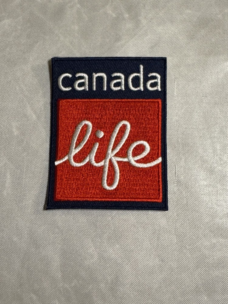 Winnipeg Jets Canada Life Patch Ad Blue