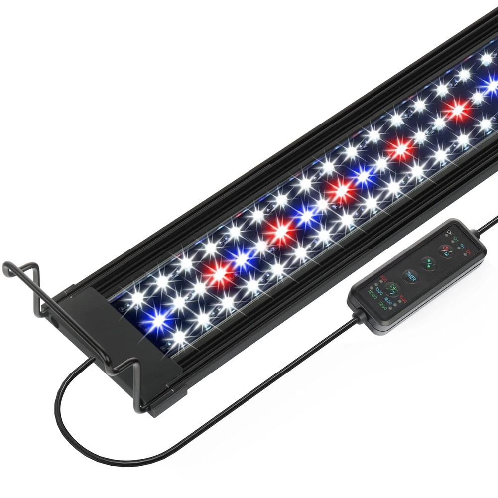 20-28 Aquarium LED Light with Timer, 247 Cycle, 5 Dimmable Brightness, Sun