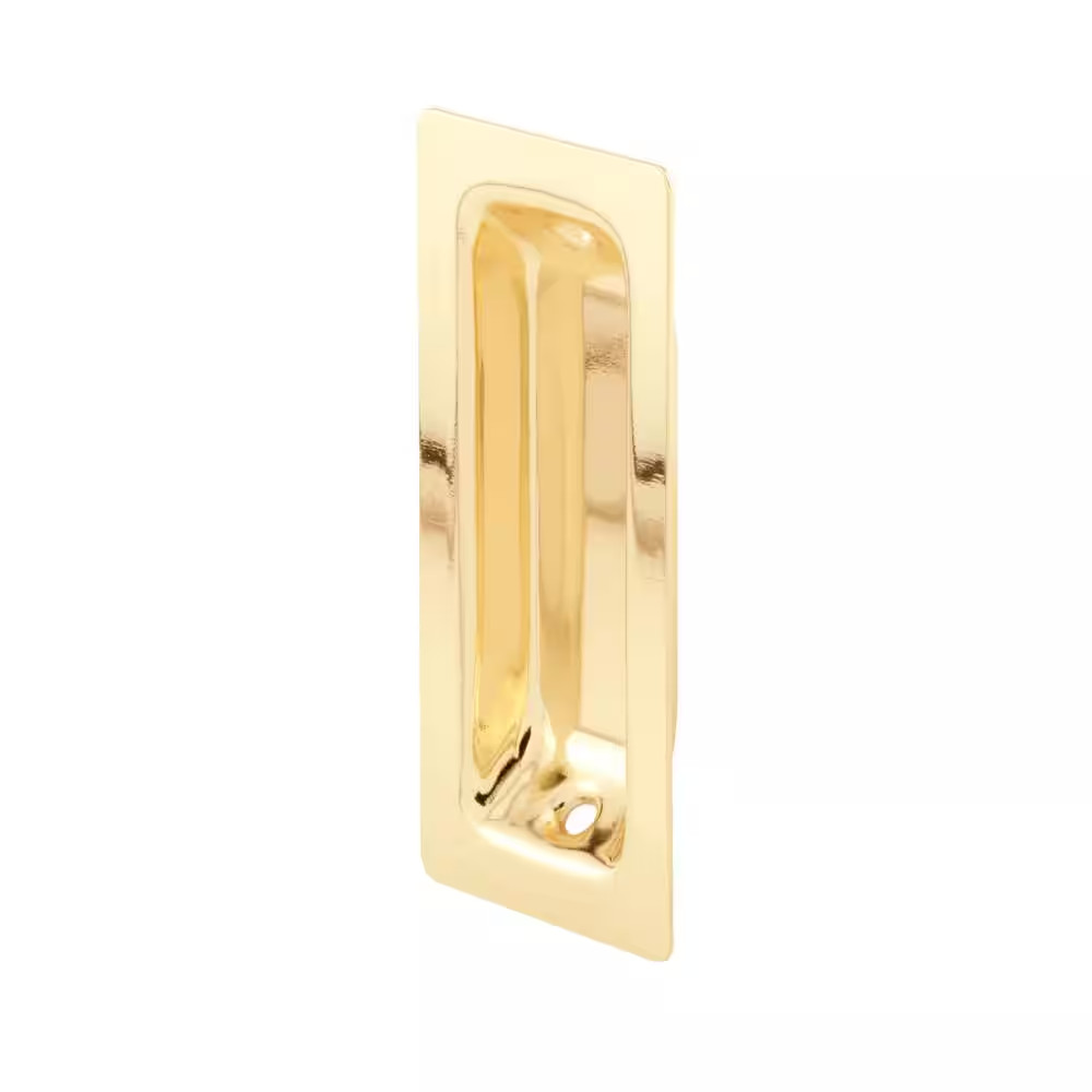 3 In. Brass Oblong Closet Door Finger Pull (2-Pack)