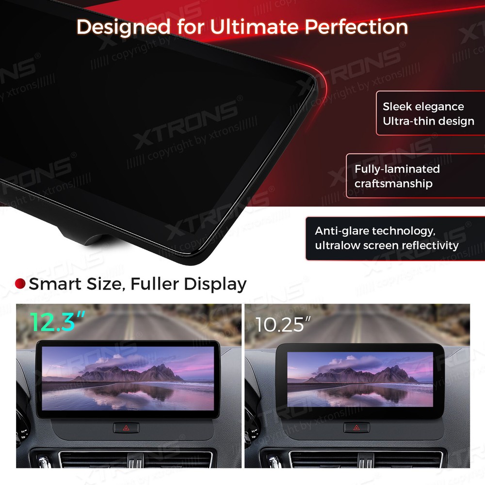 12.3" Android Stereo for Audi Q5 2009-2017 CarPlay Android Auto GPS 4G LTE 64G