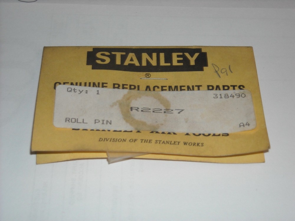 R2227, Stanley, Roll Pin, Stanley Assembly Tools, New Old Stock