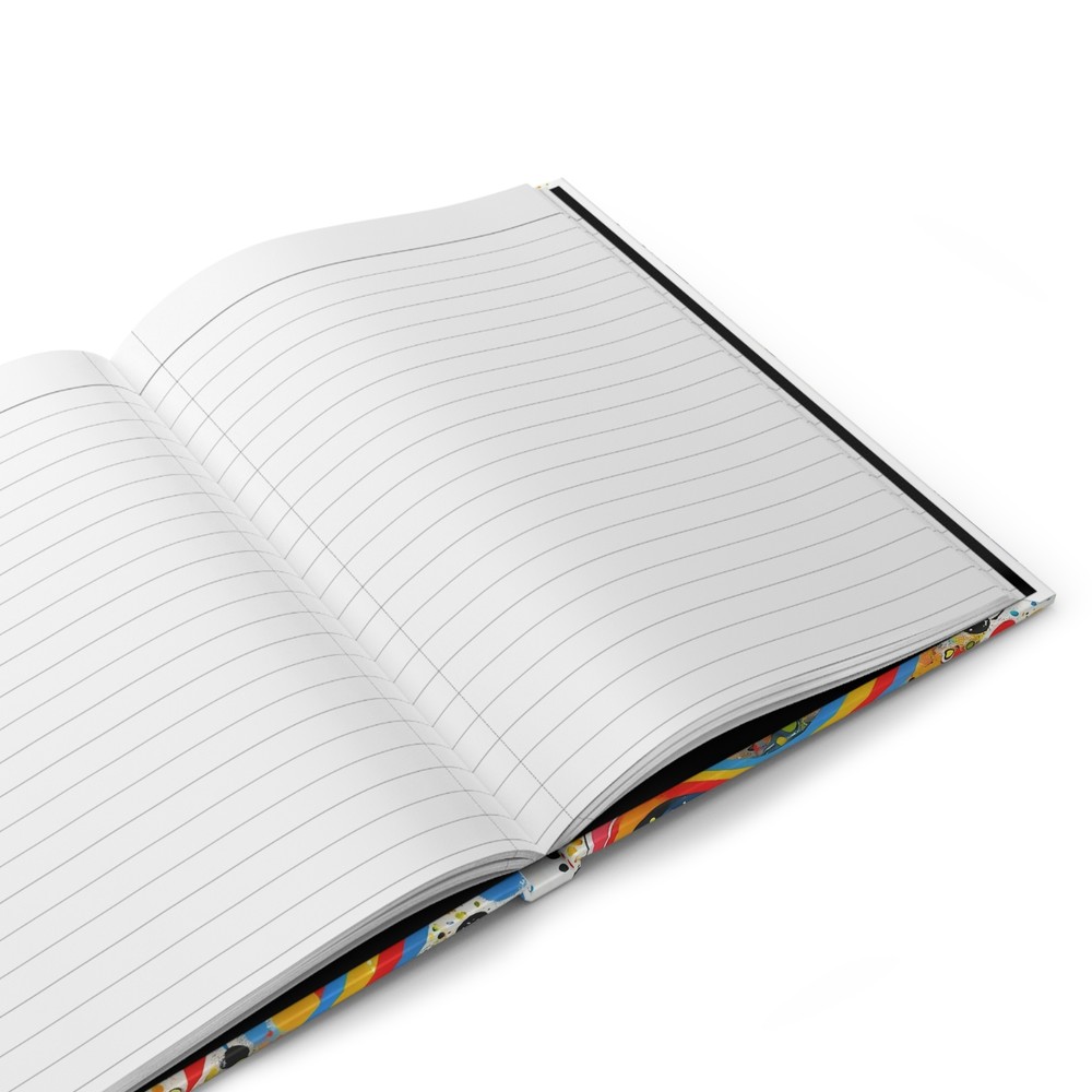 Abstract Colorful Illustrated Hardcover Journal