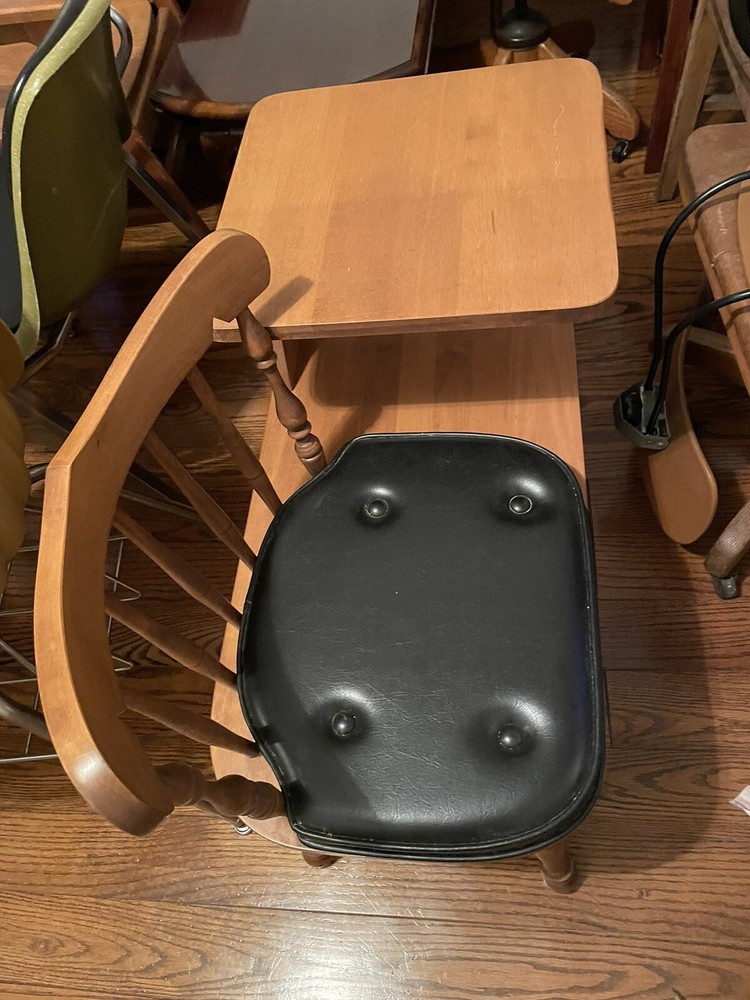 Vintage George B Bent Wood Phone Table - Nice