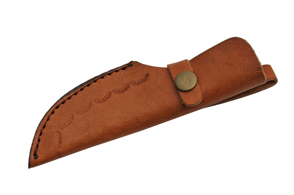 7.5" BONE HUNTING KNIFE with Leather Belt Sheath