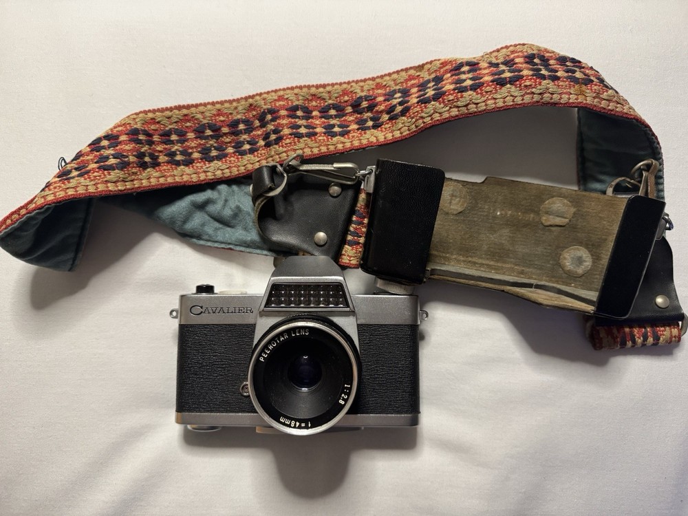 Vintage Cavalier Film Camera w/ Leather Case - Untested!