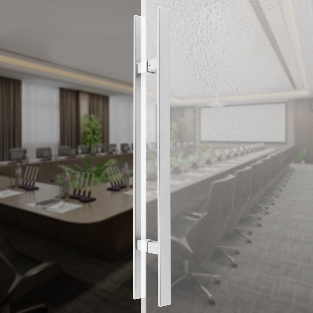 Stainless Steel Double Sided Push Pull Door Handle, H-shaped Door Pull Handle