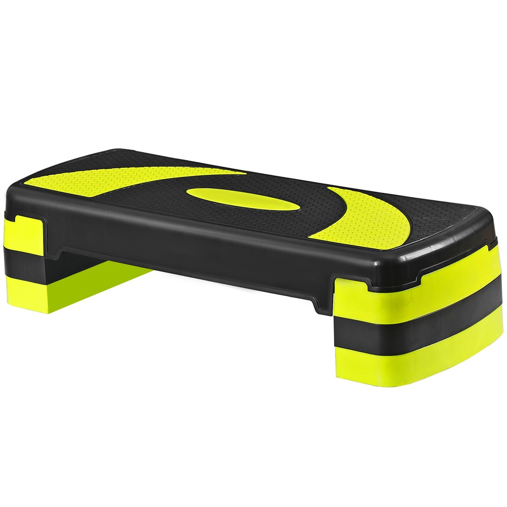 31" Aerobic Step Platform Steppers Exercise Workout Step 4"-6"-8" Adjust Yellow