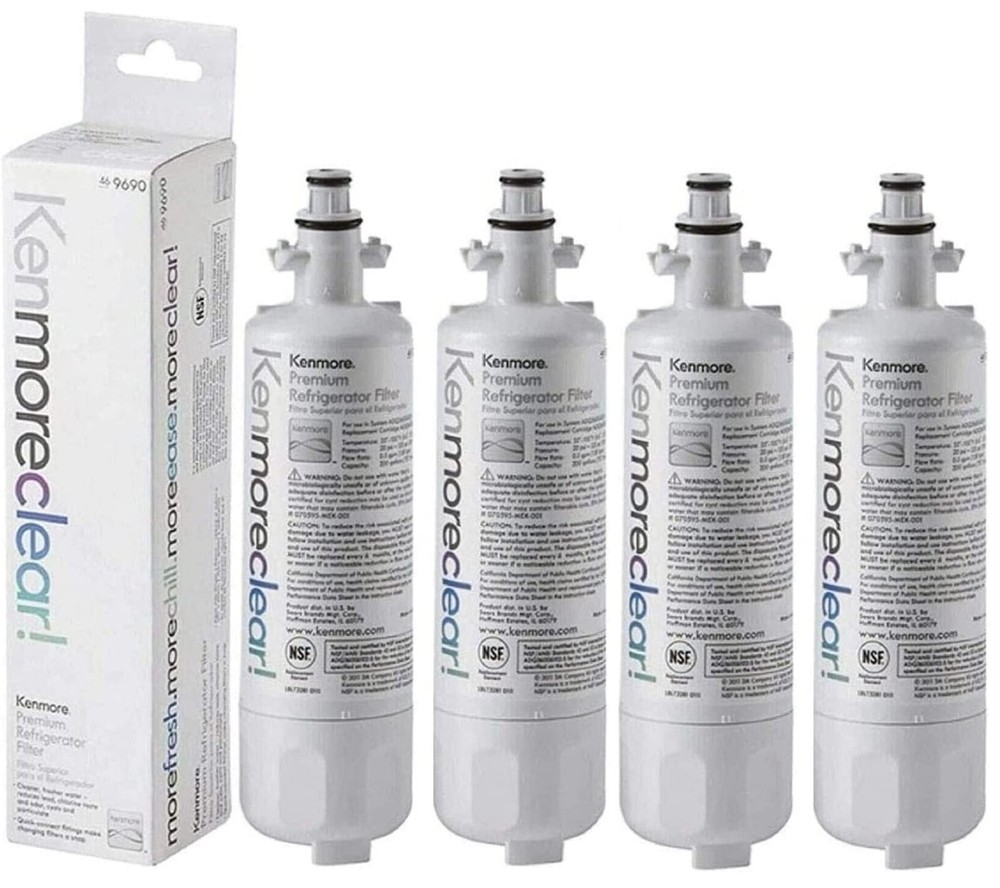 4 Pack New Kenmore 9690 469690 Replacement Refrigerator Water Filter 46-9690
