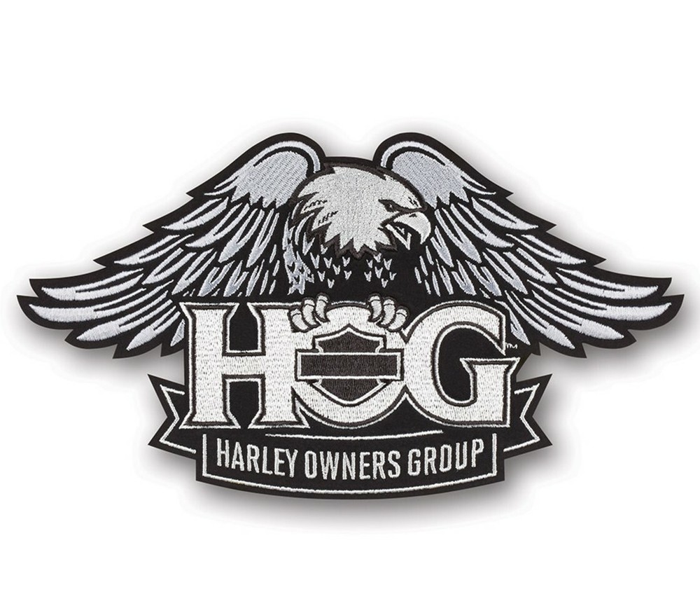 HOG Eagle Silver patch XLarge Harley Davidson Owners Group H.O.G.