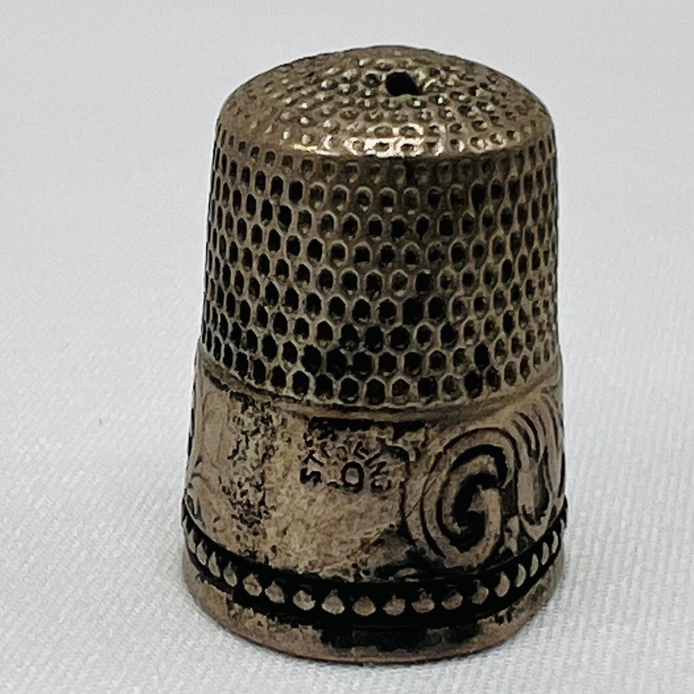 Sterling Silver Thimble Vintage Sewing Thimble Size 9