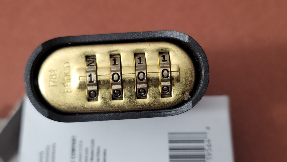 Lot Two (2) Master Lock Maximum Security Resettable Combination Padlock (178GRY)