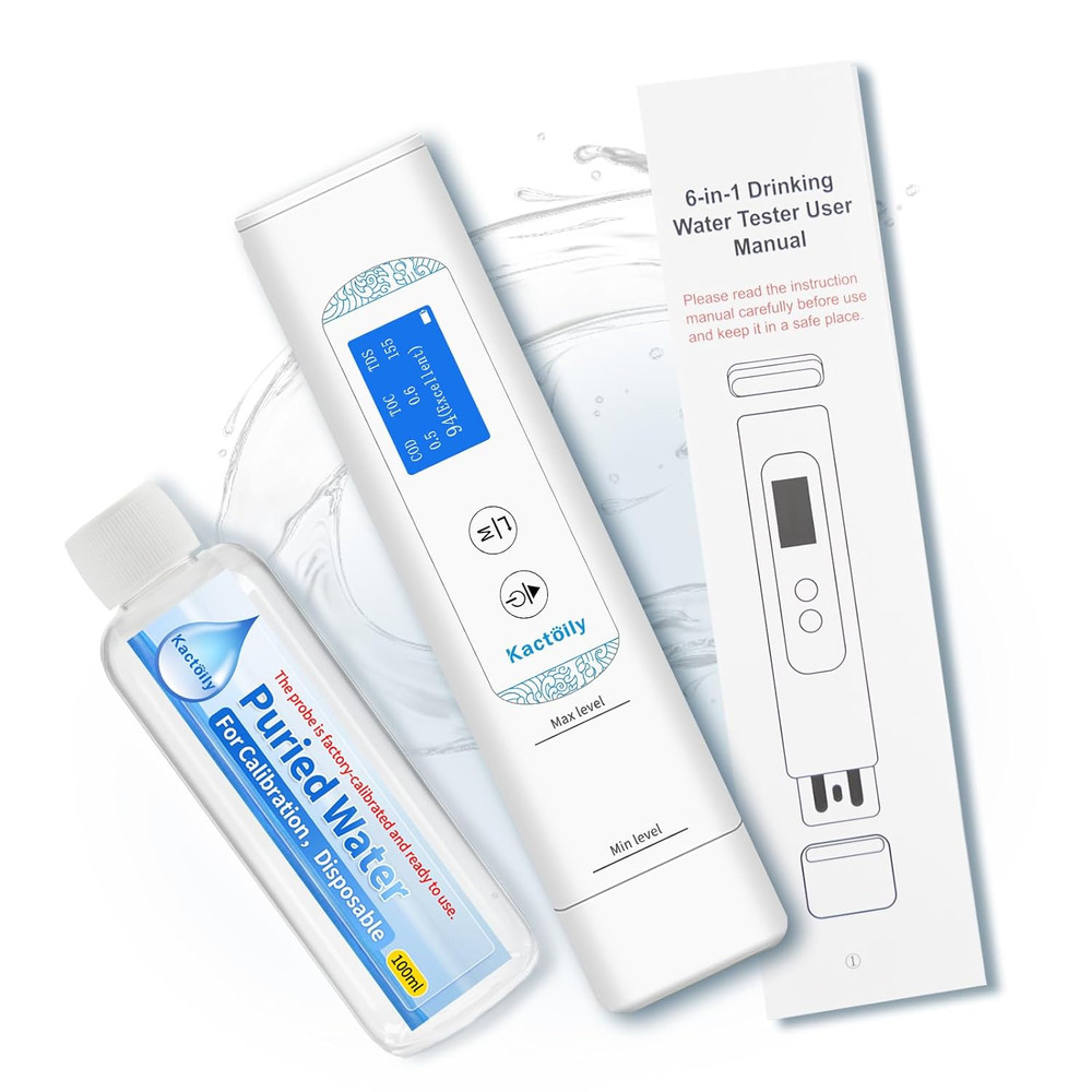 6 in 1 Digital Water Tester for Drinking Water, Lab Grade Toc/Cod/Ec/Uv275/Temp/