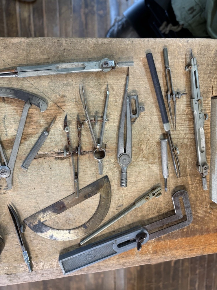 Vintage Machinist & Drafting Tools large lot.