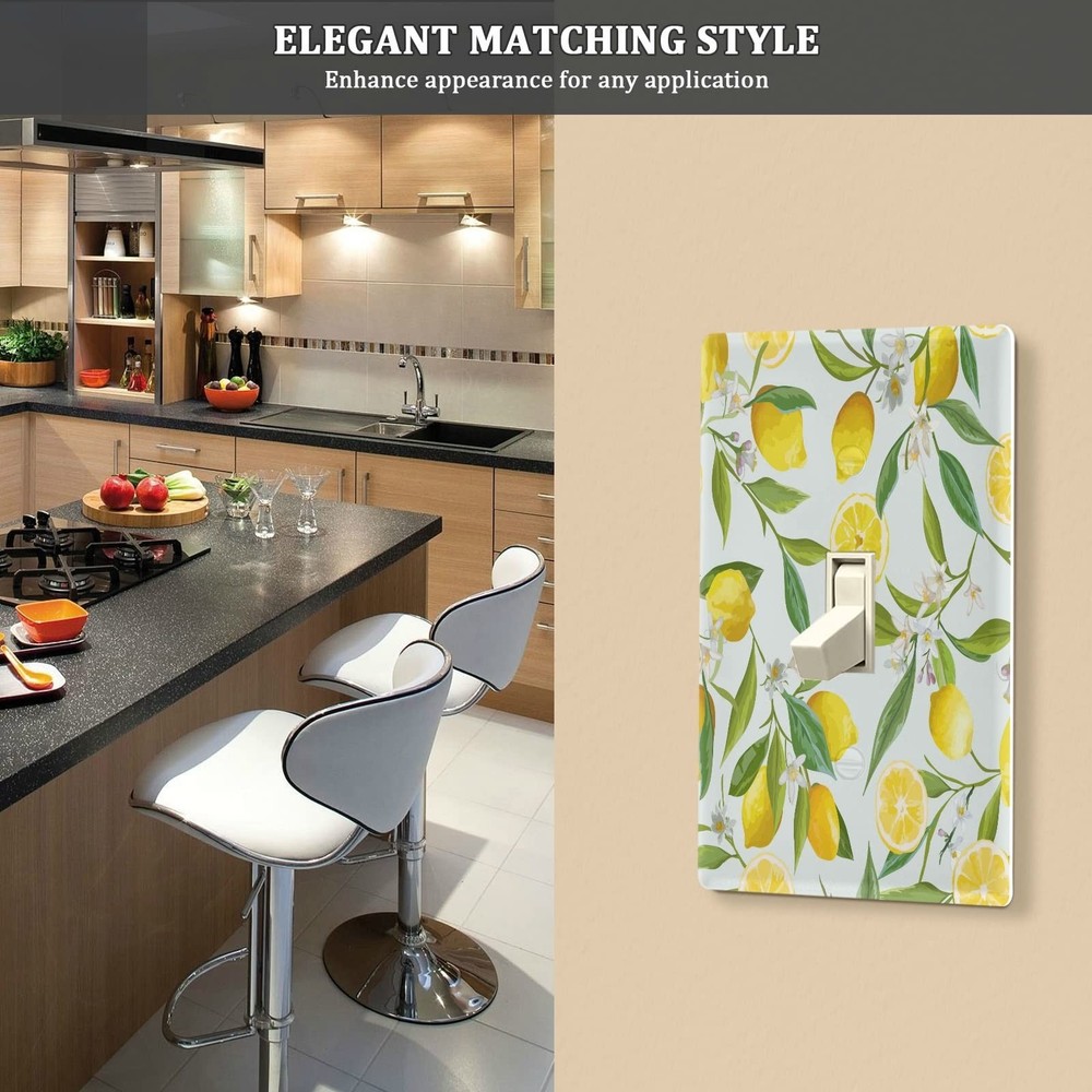 Lemon Floral Pattern Duplex Wall Plate Switch Plate Electrical Outlet Covers ...