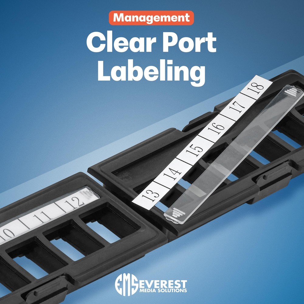 12 Port Keystone Patch Panel (1-Pack) - Use with Slim Profile Keystones ONLY ...