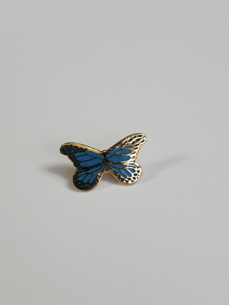 Blue & Gold Color Butterfly Lapel Pin