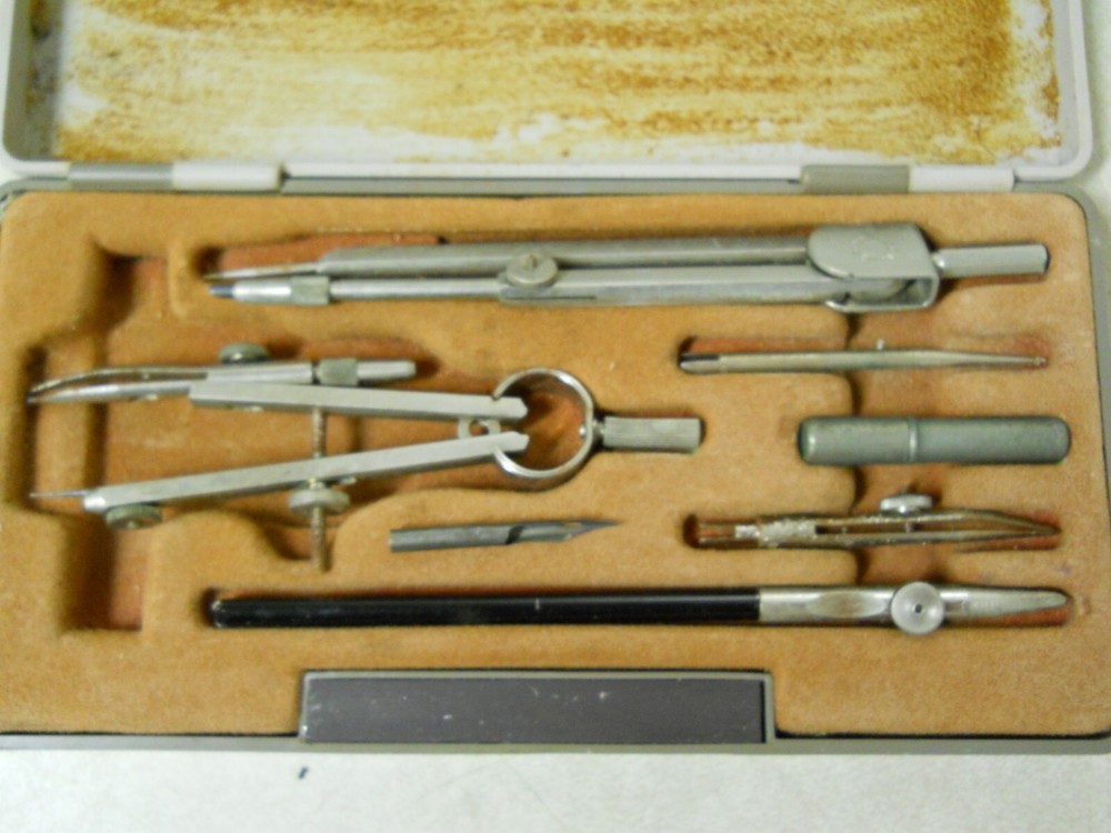 Ascola Engineering Drafting Tools #224 w/ Case